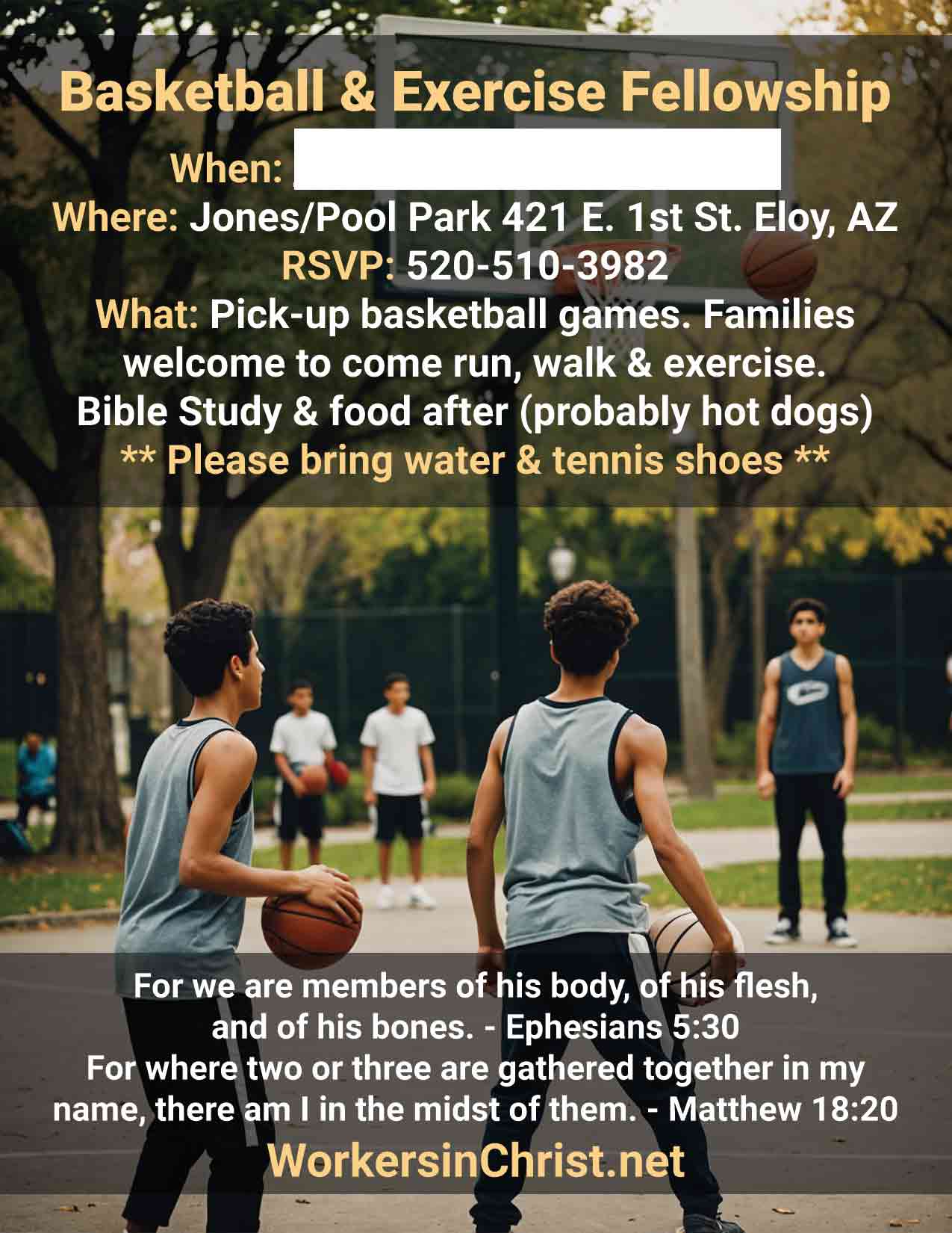 Basketball Exercise Fellowship Jones Park Eloy AZ